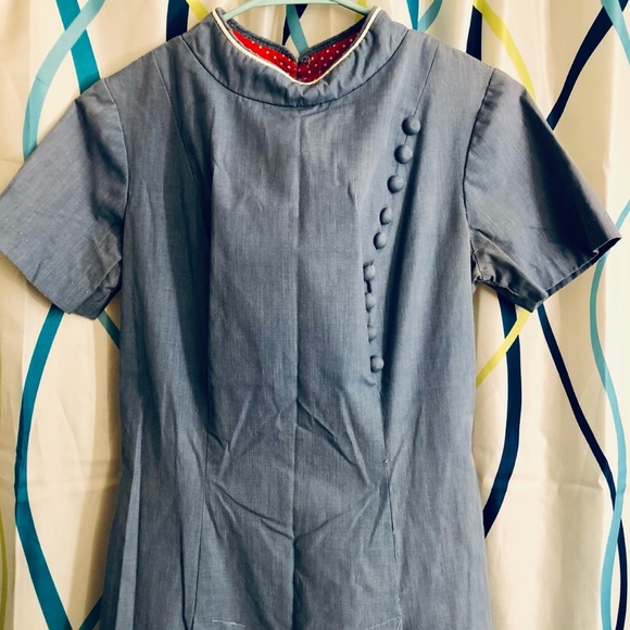 VINTAGE! Muslin Chambray Dress - Picture 3 of 15